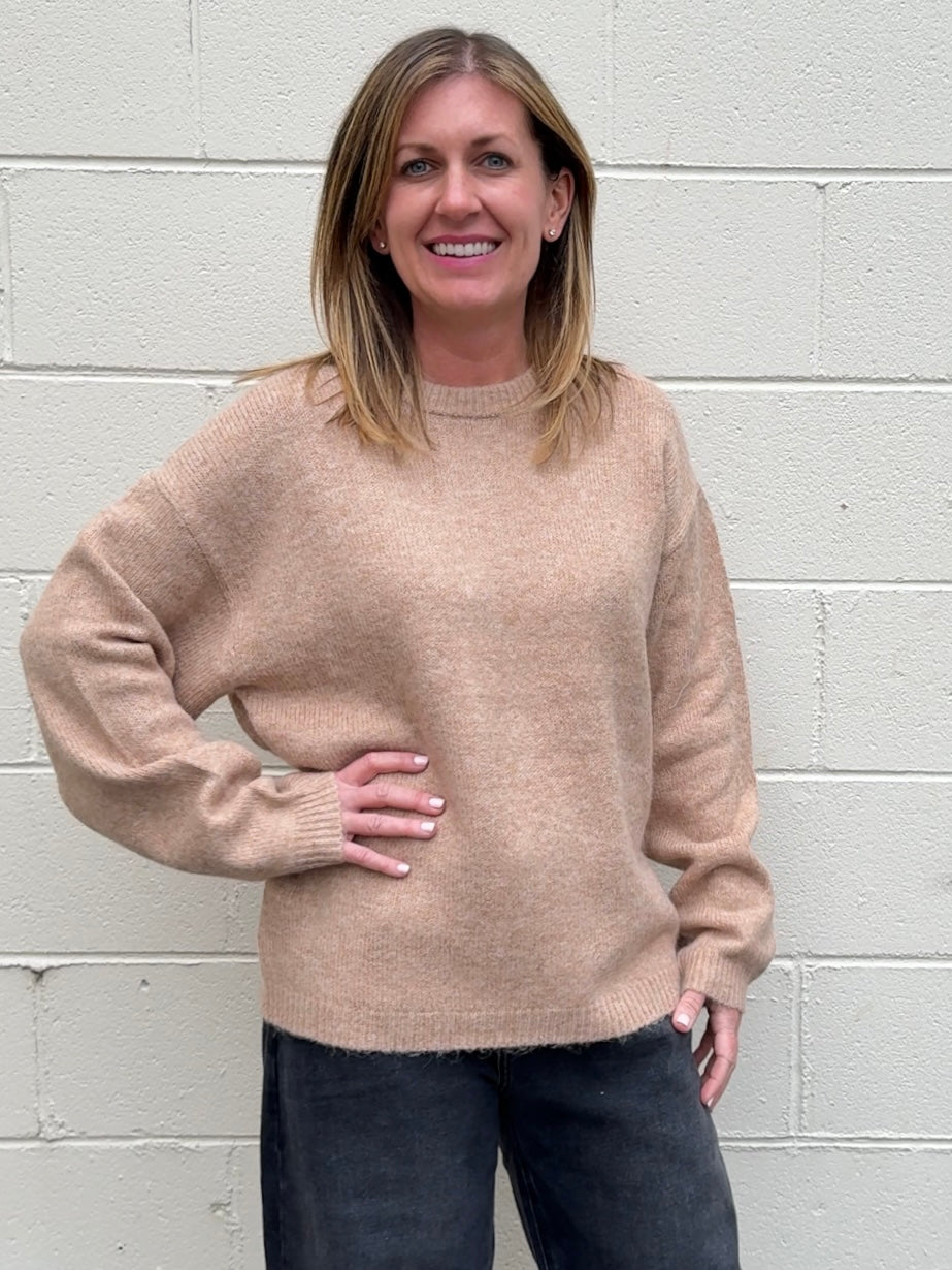 Z Supply | Snowed in Sweater - Heathered Camel | Sweetest Stitch