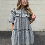 Olivaceous | Lora Puff Sleeve Gingham Mini Dress | Sweetest Stitch