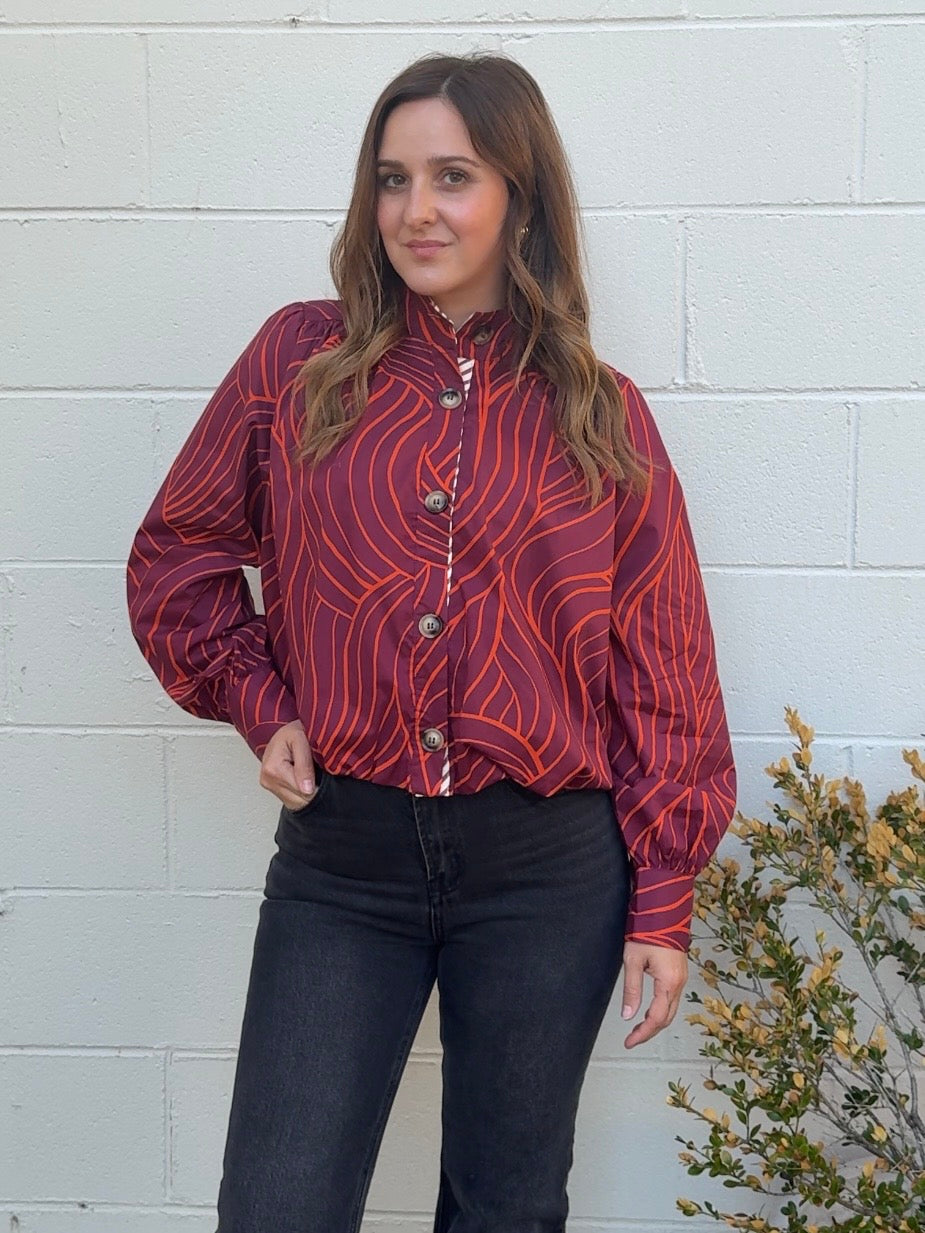 Entro | Sally Button Front Top | Sweetest Stitch Boutique Richmond VA