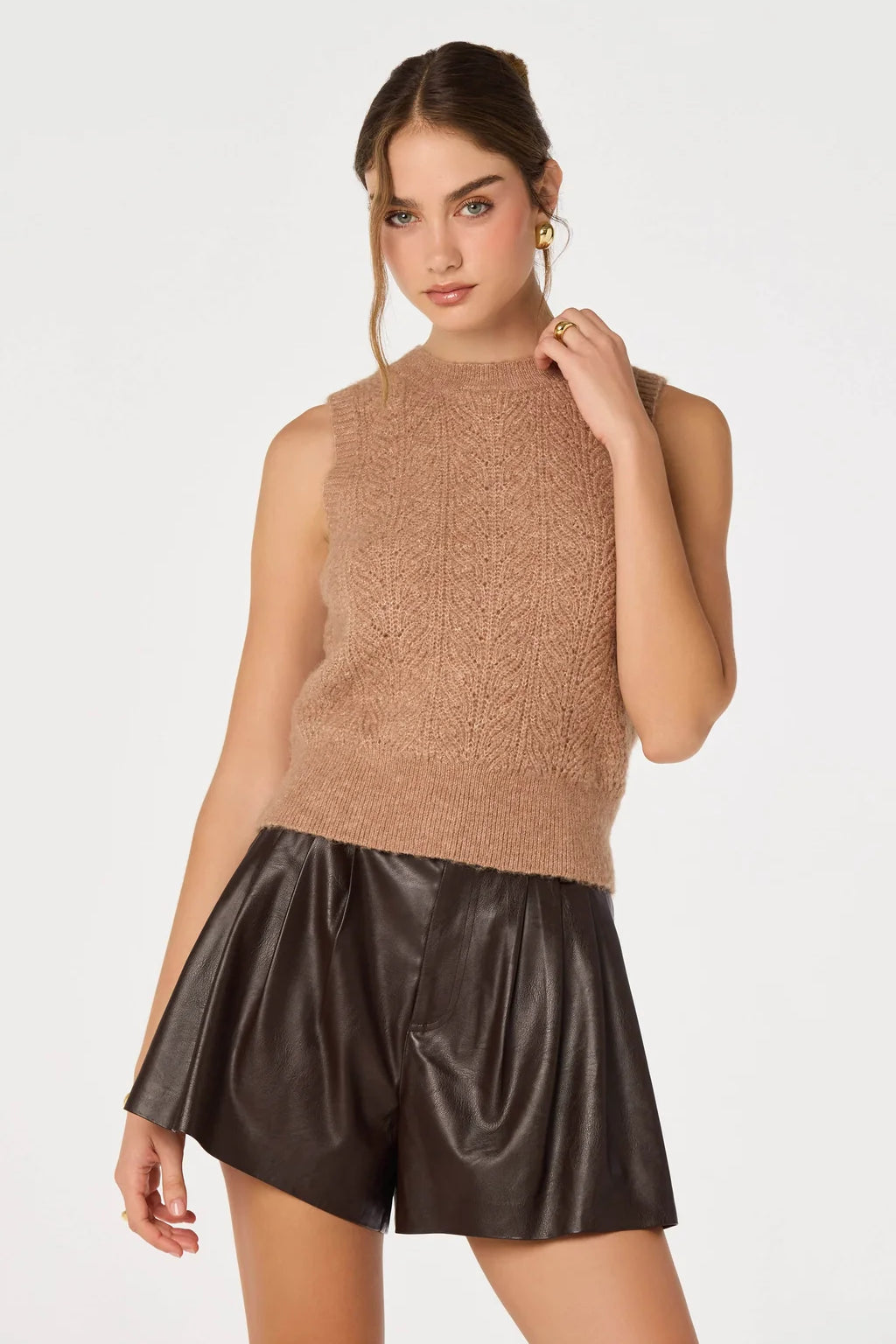 ASTR The Label | Pernille Cable Knit Sweater Vest | Sweetest Stitch