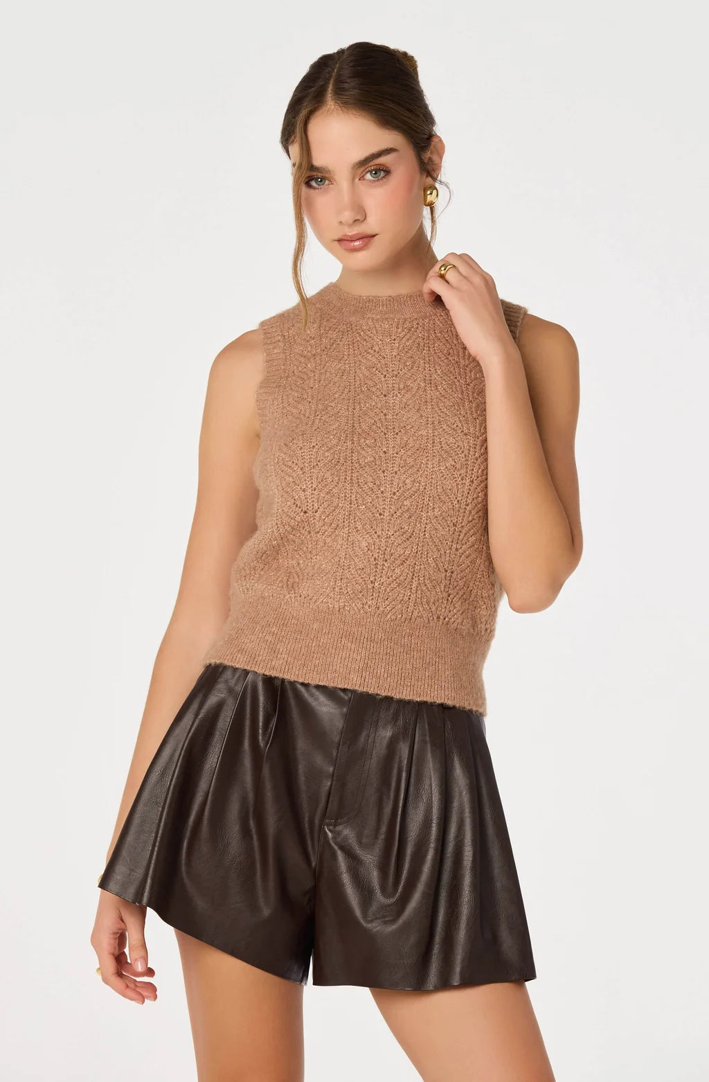 ASTR The Label | Pernille Cable Knit Sweater Vest | Sweetest Stitch