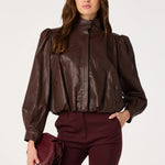 ASTR The Label | Estero Faux Leather Bomber Jacket | Sweetest Stitch