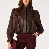 ASTR The Label | Estero Faux Leather Bomber Jacket | Sweetest Stitch