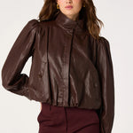 ASTR The Label | Estero Faux Leather Bomber Jacket | Sweetest Stitch