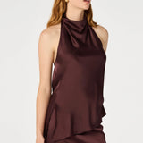 ASTR The Label | Bristol Satin Cowl Halter Top | Sweetest Stitch RVA