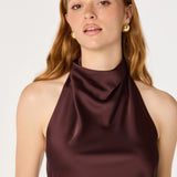 ASTR The Label | Bristol Satin Cowl Halter Top | Sweetest Stitch RVA