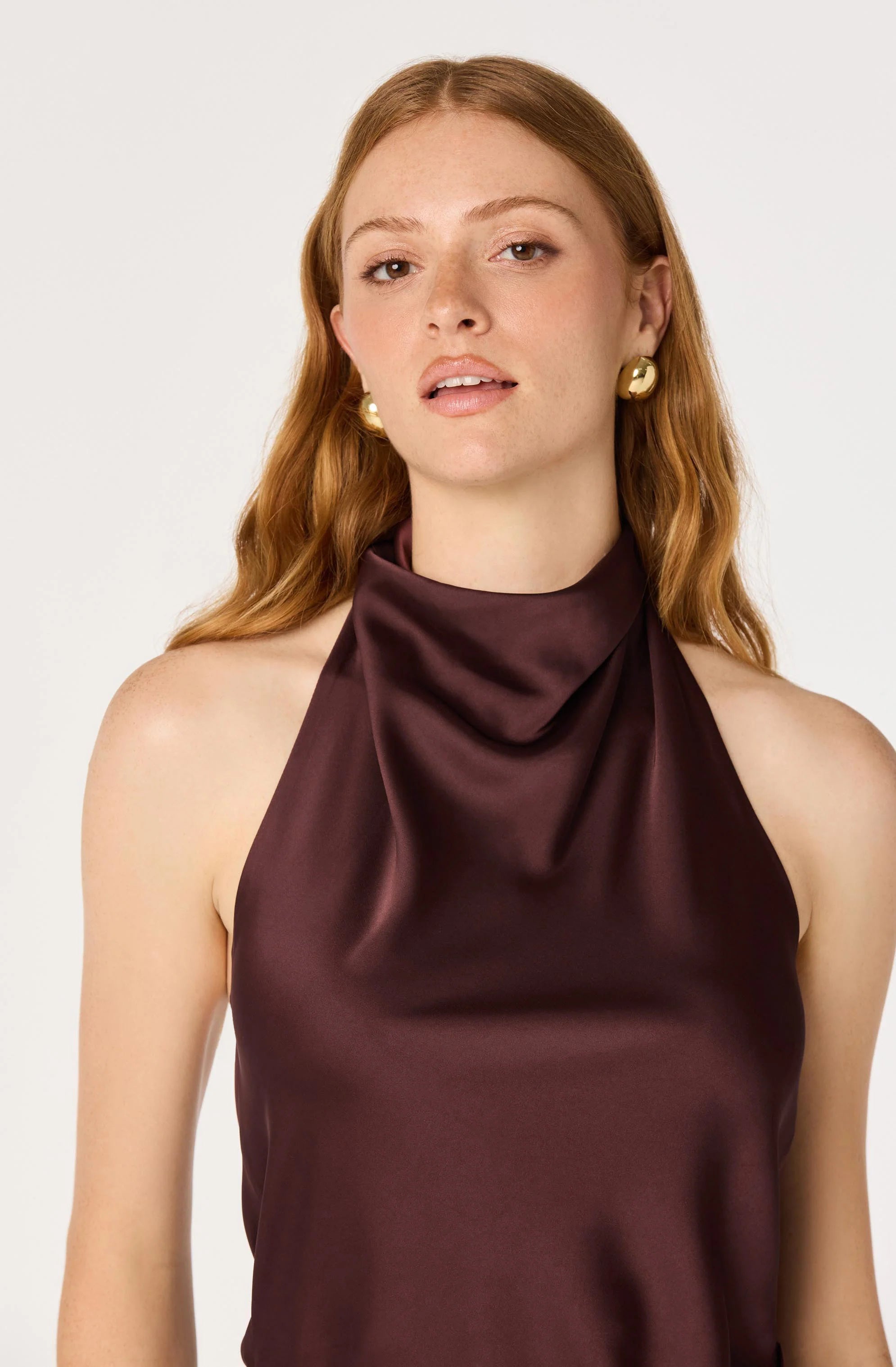 ASTR The Label | Bristol Satin Cowl Halter Top | Sweetest Stitch RVA