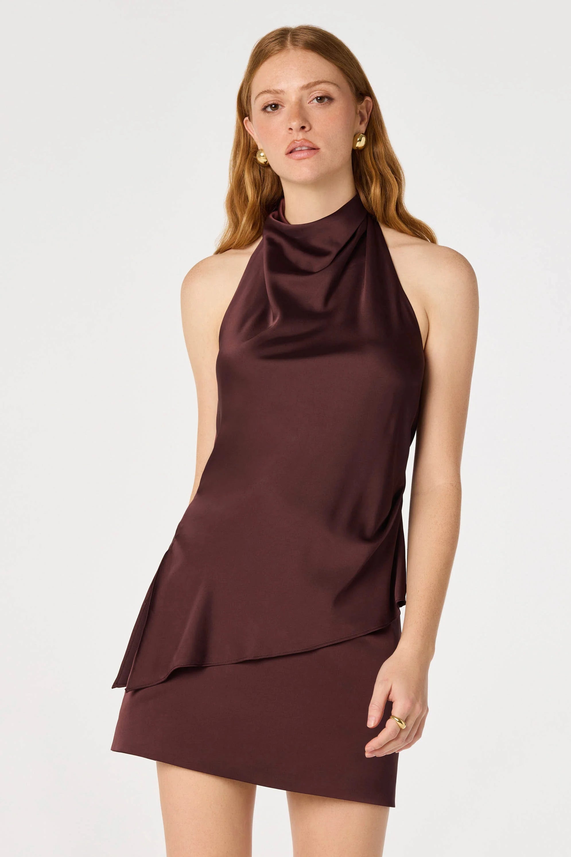 ASTR The Label | Bristol Satin Cowl Halter Top | Sweetest Stitch RVA