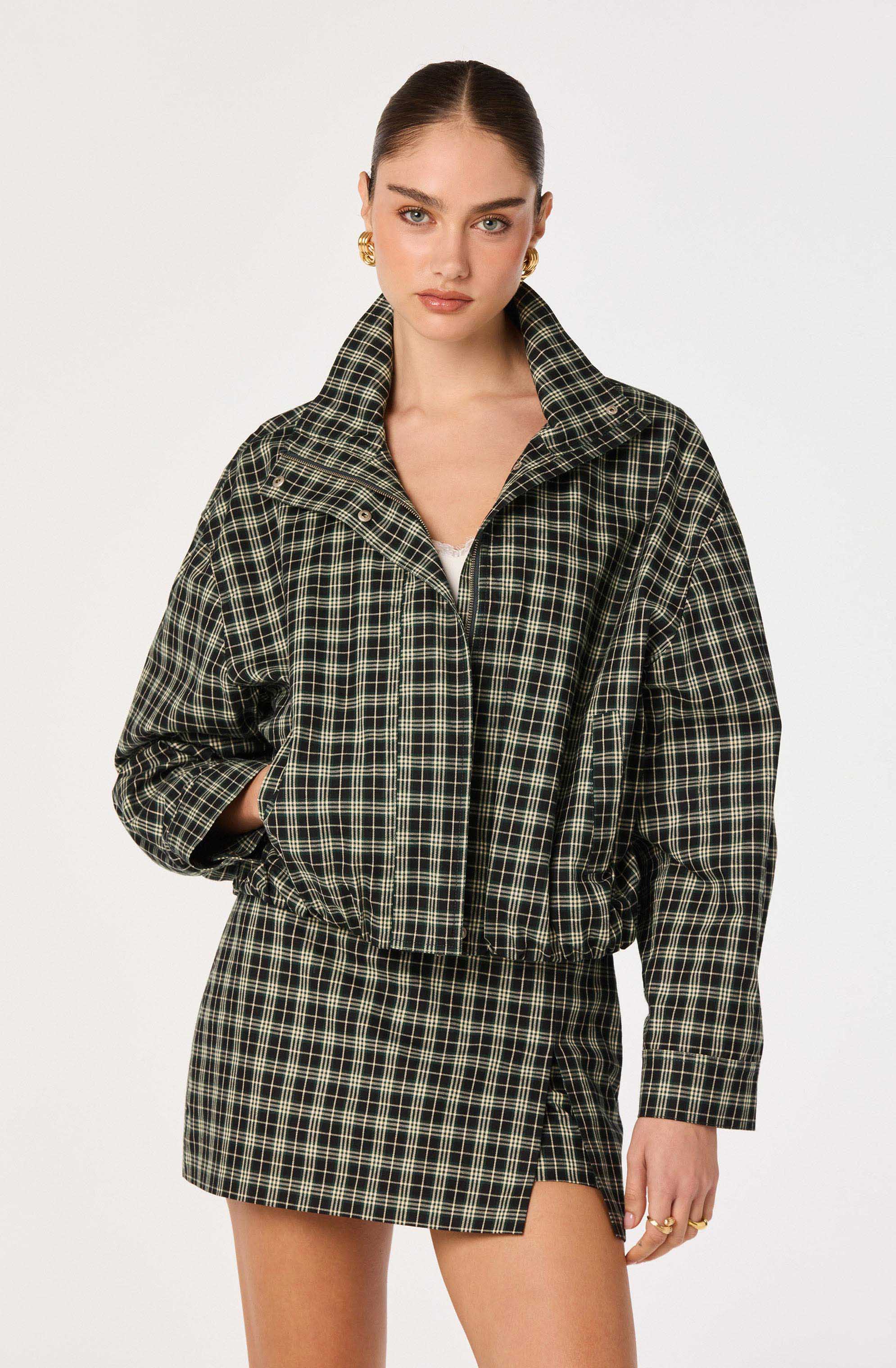ASTR The Label | Cooper Funnel Collar Bomber Jacket | Sweetest Stitch