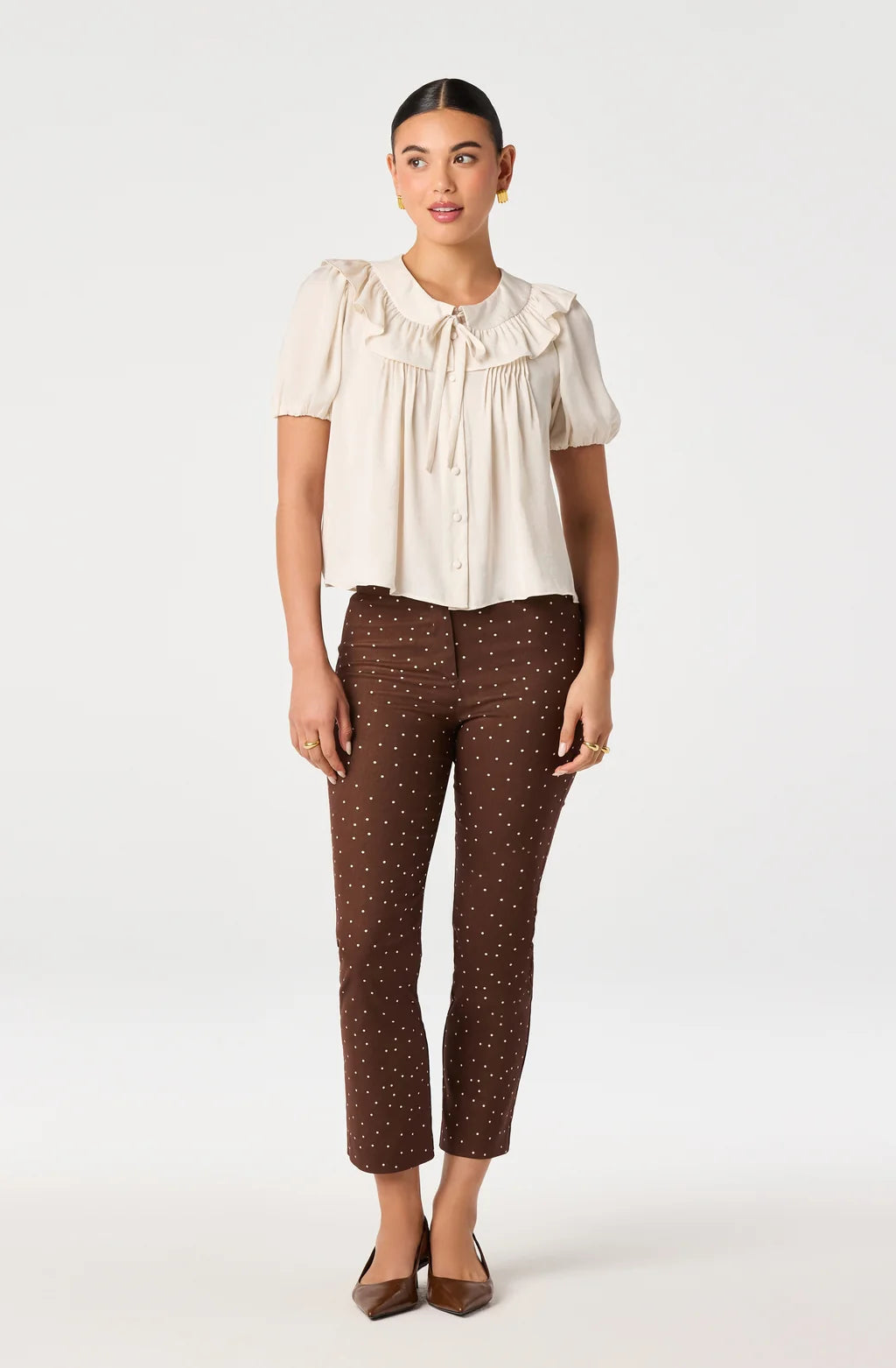 ASTR The Label | Zayne Ruffle Collar Top | Sweetest Stitch Boutique