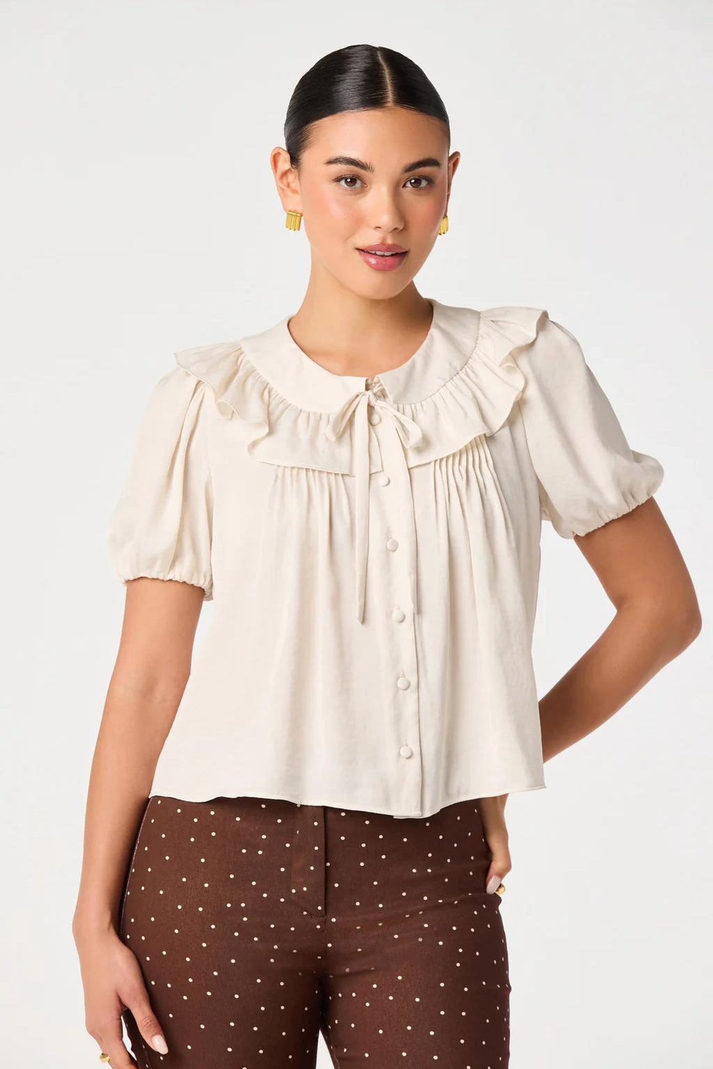ASTR The Label | Zayne Ruffle Collar Top | Sweetest Stitch Boutique