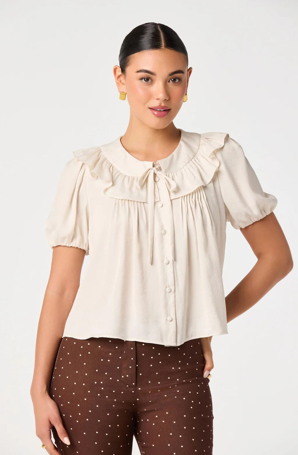 ASTR The Label | Zayne Ruffle Collar Top | Sweetest Stitch Boutique