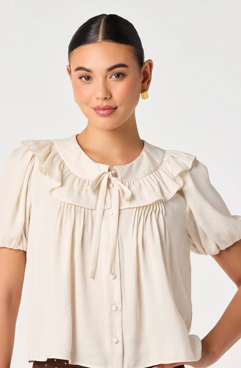 ASTR The Label | Zayne Ruffle Collar Top | Sweetest Stitch Boutique