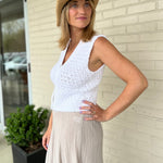 Miou Muse | Micah Knit Button Front Vest | Sweetest Stitch