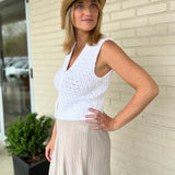 Miou Muse | Micah Knit Button Front Vest | Sweetest Stitch