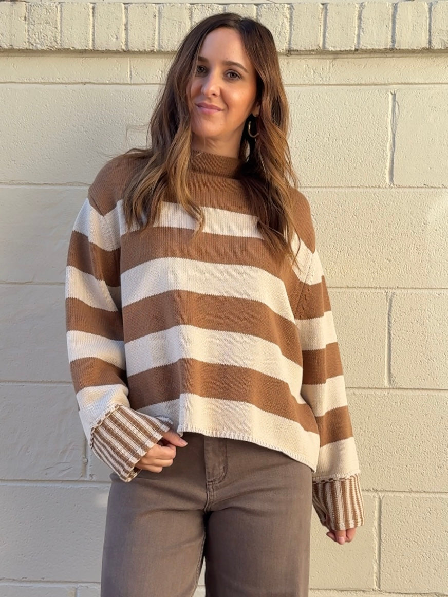 Miou Muse | Striped Wrap Me Up Sweater | Sweetest Stitch Boutique