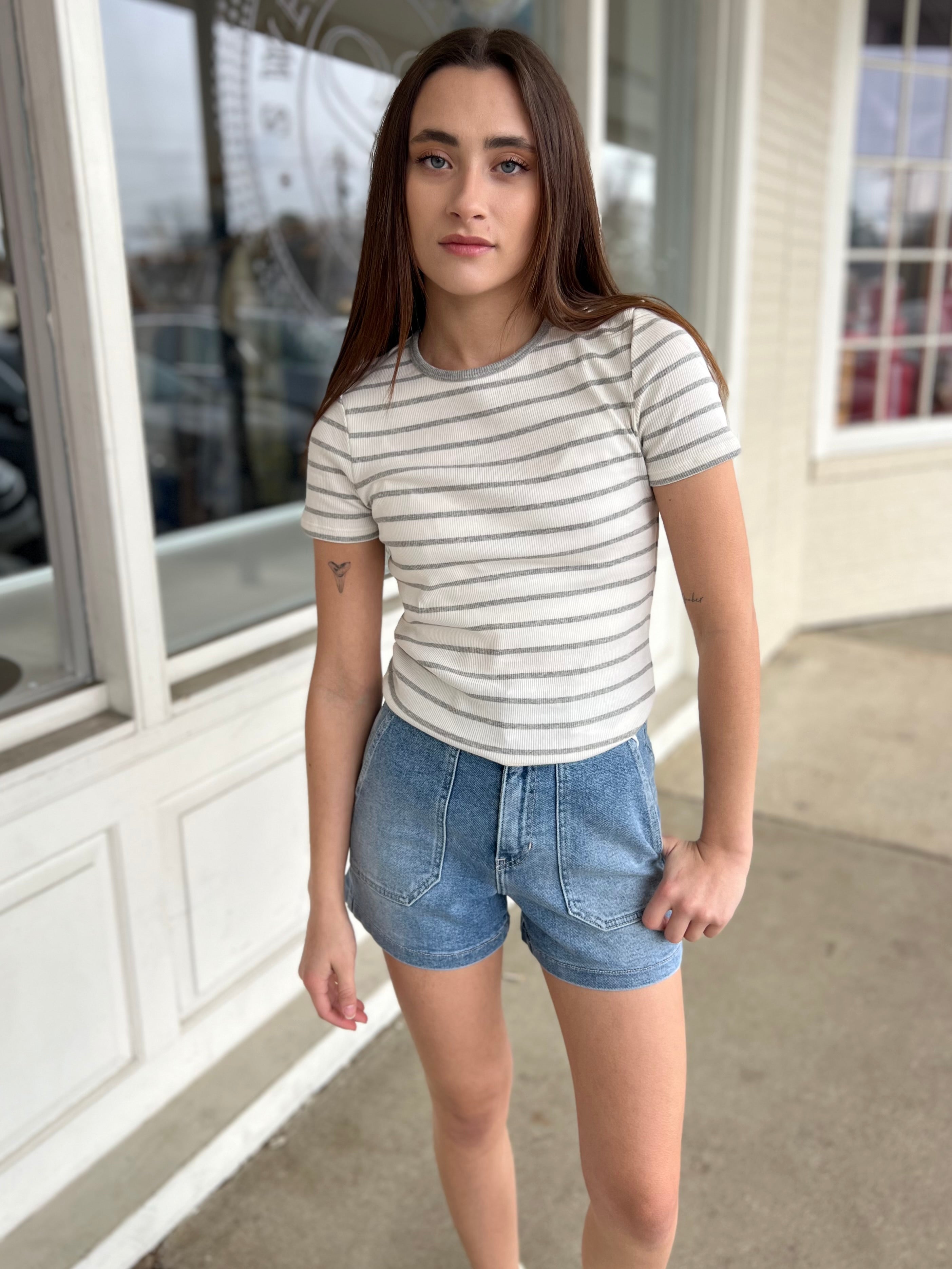 Just Black Denim | Cammie Cargo Shorts | Sweetest Stitch