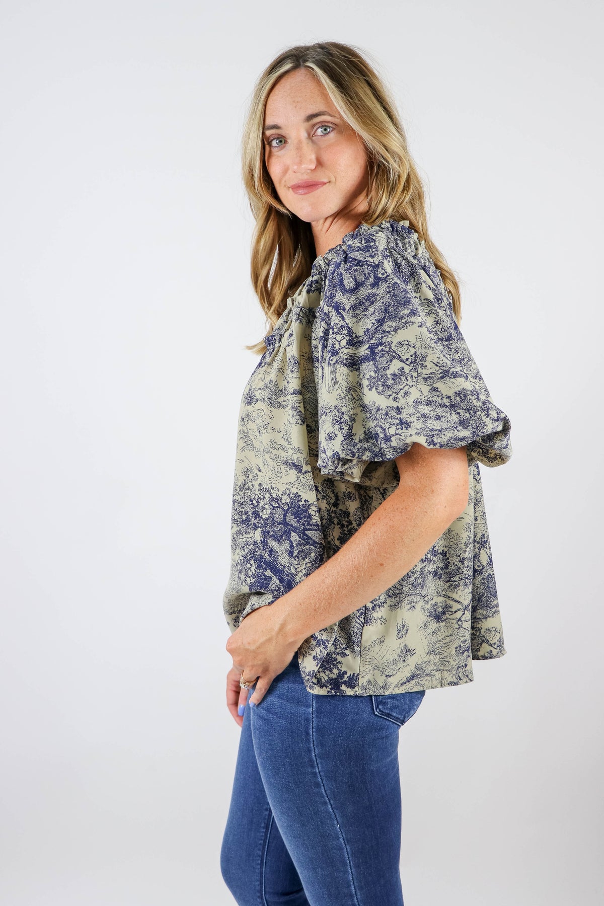 Entro | Toile Print Top for Women | Sweetest Stitch Online Boutique