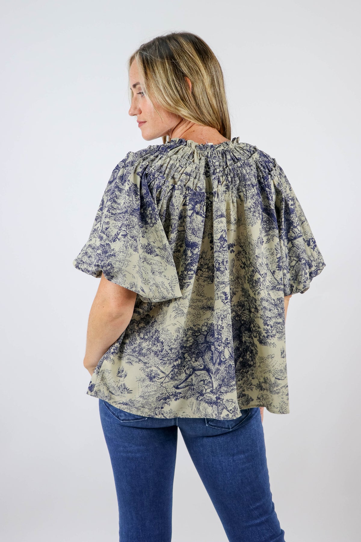 Entro | Toile Print Top for Women | Sweetest Stitch Online Boutique