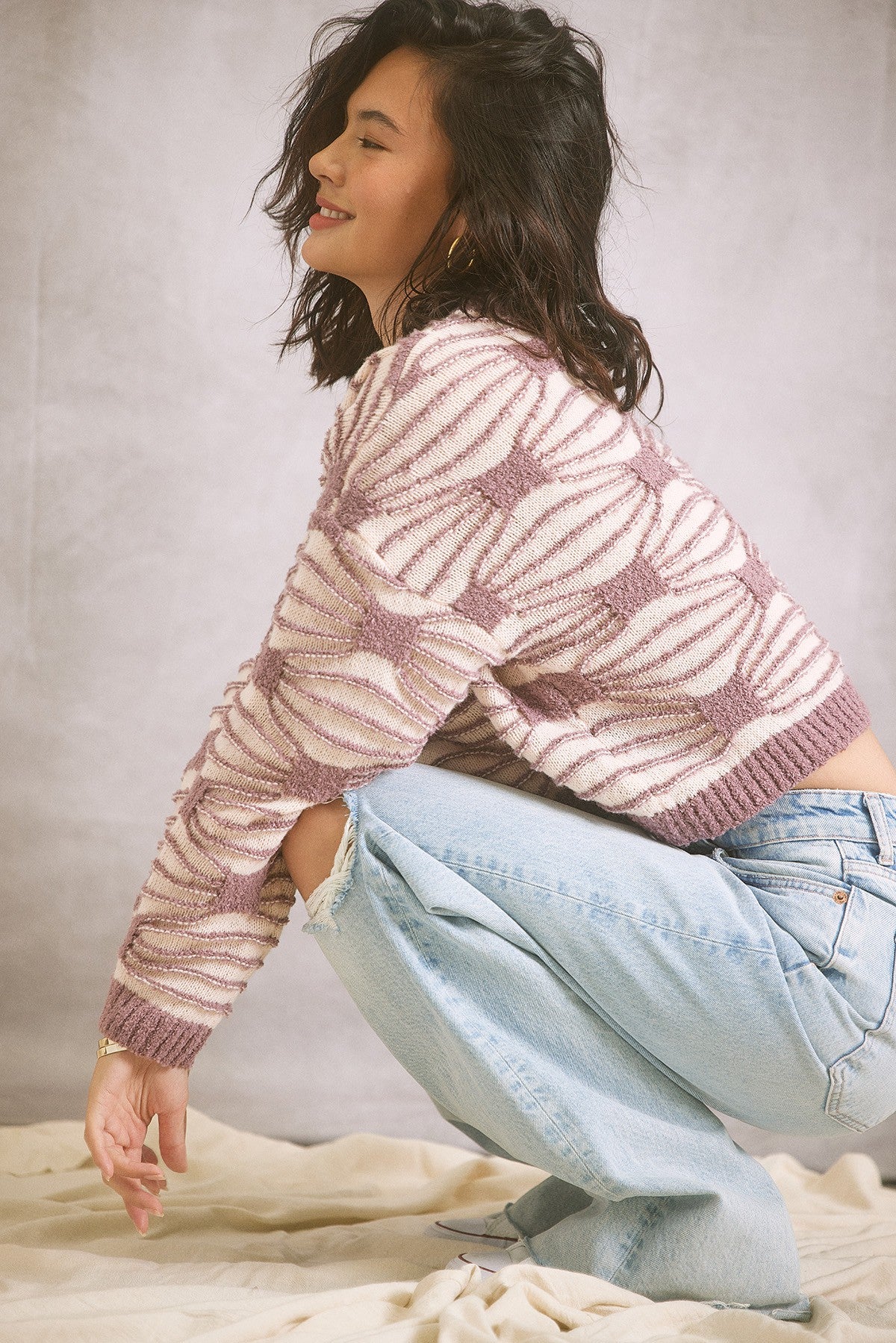 Illa Illa | Patterned Crop Sweater | Sweetest Stitch Online Boutique