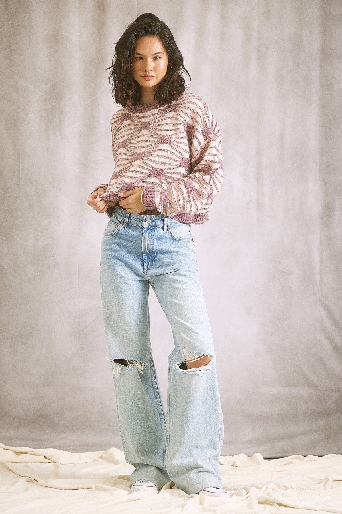 Illa Illa | Patterned Crop Sweater | Sweetest Stitch Online Boutique