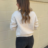 Entro | Madeline Button Front Sweater Ecru | Sweetest Stitch Boutique