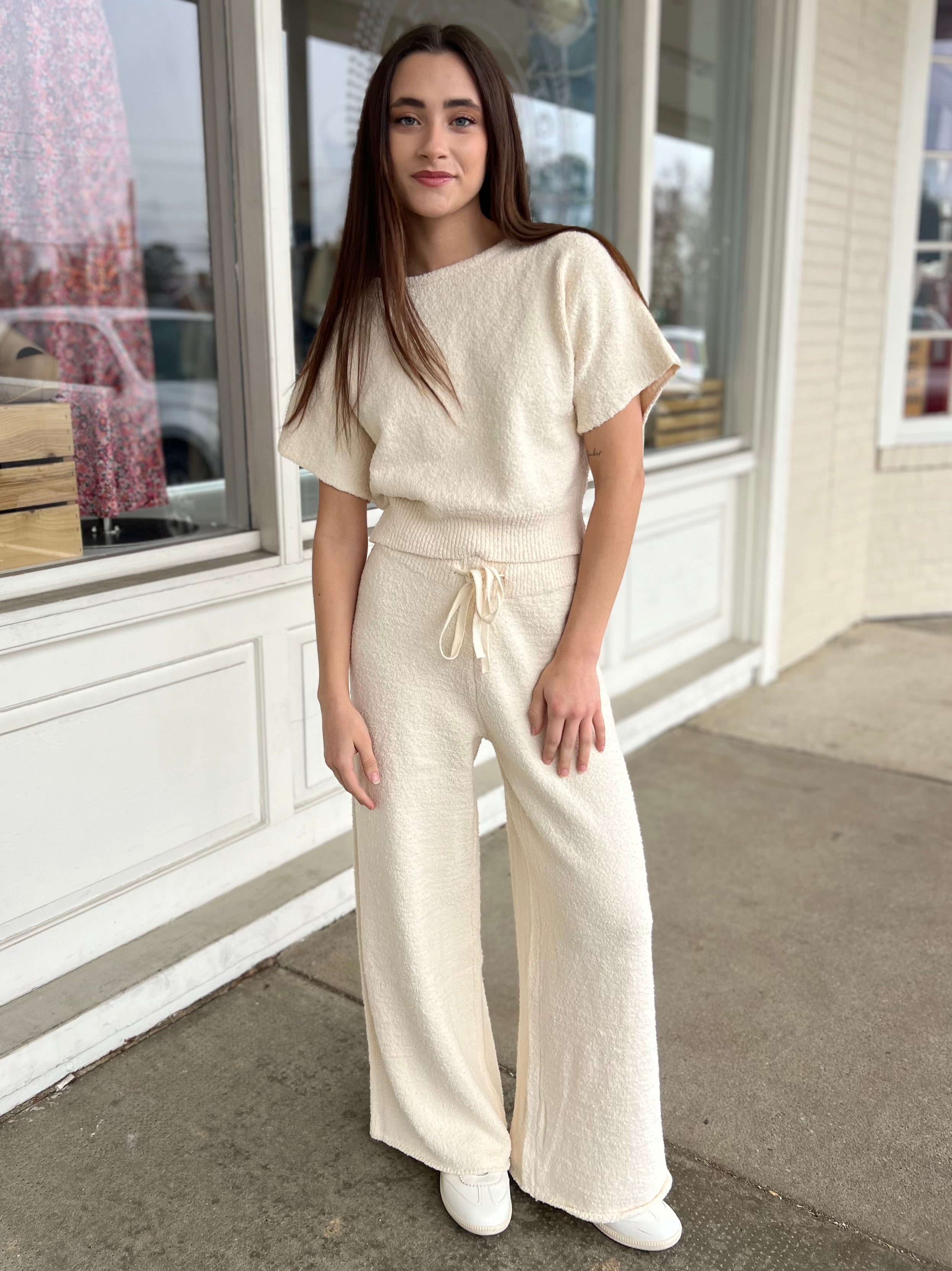 Miou Muse | Morgan Fuzzy Wide Leg Knit Pants | Sweetest Stitch