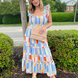 Promesa | Crystal Ruffle Strap Midi Dress | Sweetest Stitch Boutique