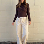 Aaron & Amber | Chana Wide Leg Jeans - Cream | Sweetest Stitch
