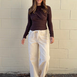 Aaron & Amber | Chana Wide Leg Jeans - Cream | Sweetest Stitch