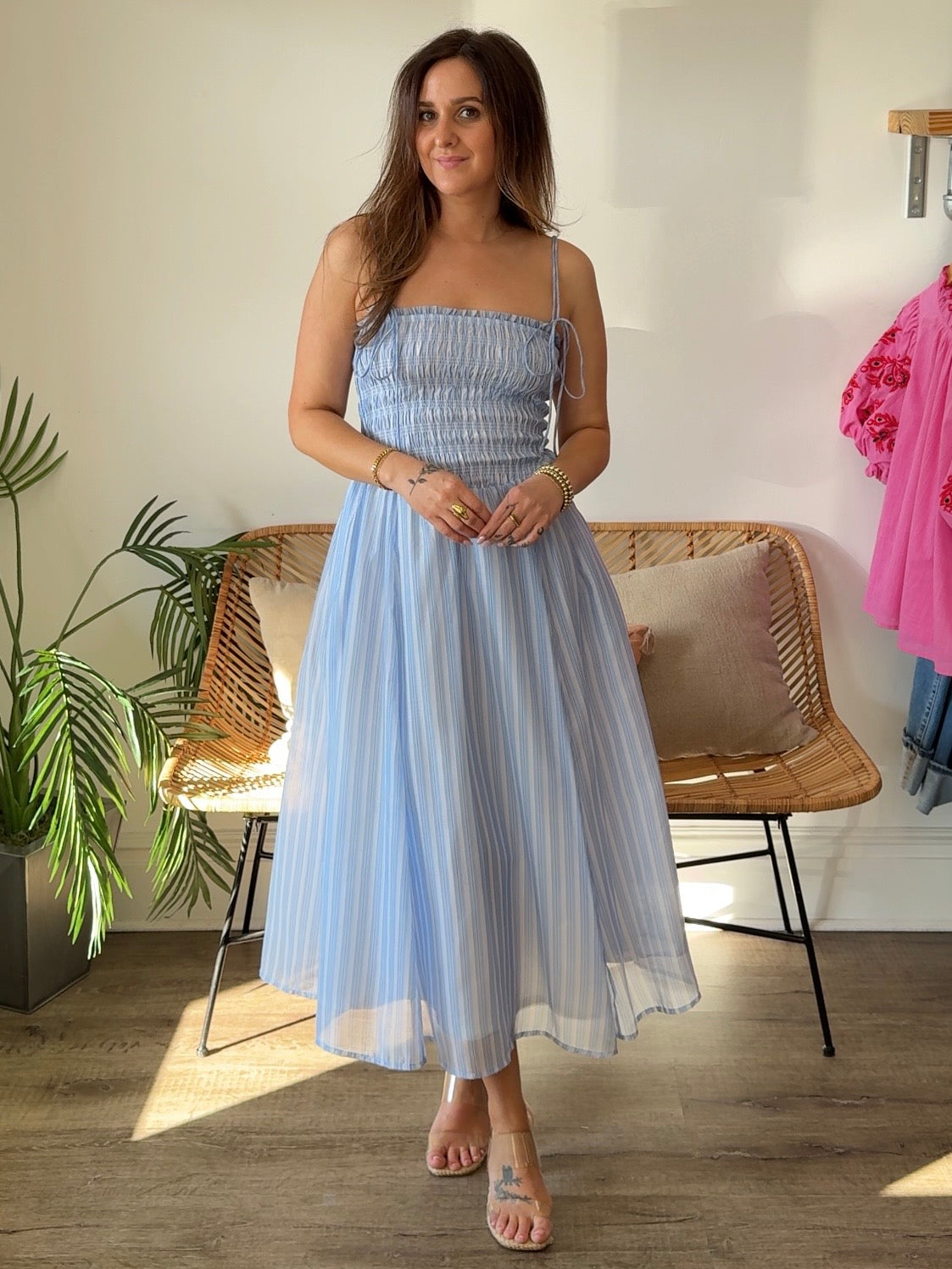 ASTR The Label | Harmoni Smocked Midi Dress | Sweetest Stitch RVA