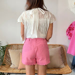 Entro | Jenni Pink Scallop Shorts | Sweetest Stitch Boutique Richmond