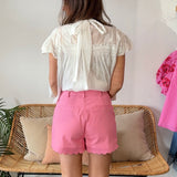 Entro | Jenni Pink Scallop Shorts | Sweetest Stitch Boutique Richmond