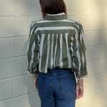 Entro | Carrie Olive Striped Top | Sweetest Stitch Boutique Richmond