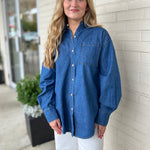 Olivaceous | Samantha Button Up Denim Top | Sweetest Stitch 