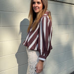 Entro | Carrie Brown Striped Top | Sweetest Stitch Boutique Richmond