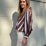 Entro | Carrie Brown Striped Top | Sweetest Stitch Boutique Richmond
