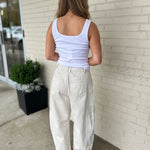 Miou Muse | Piper Barrel Leg Pants - Ecru | Sweetest Stitch Boutique