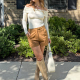 Olivaceous | Jules Ribbed Off Shoulder Top | Sweetest Stitch 