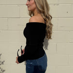 ASTR The Label | Lidia Ribbed Off Shoulder Sweater | Sweetest Stitch