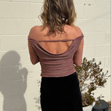 Dress Forum | Lauren Off Shoulder Shimmer Top | Sweetest Stitch