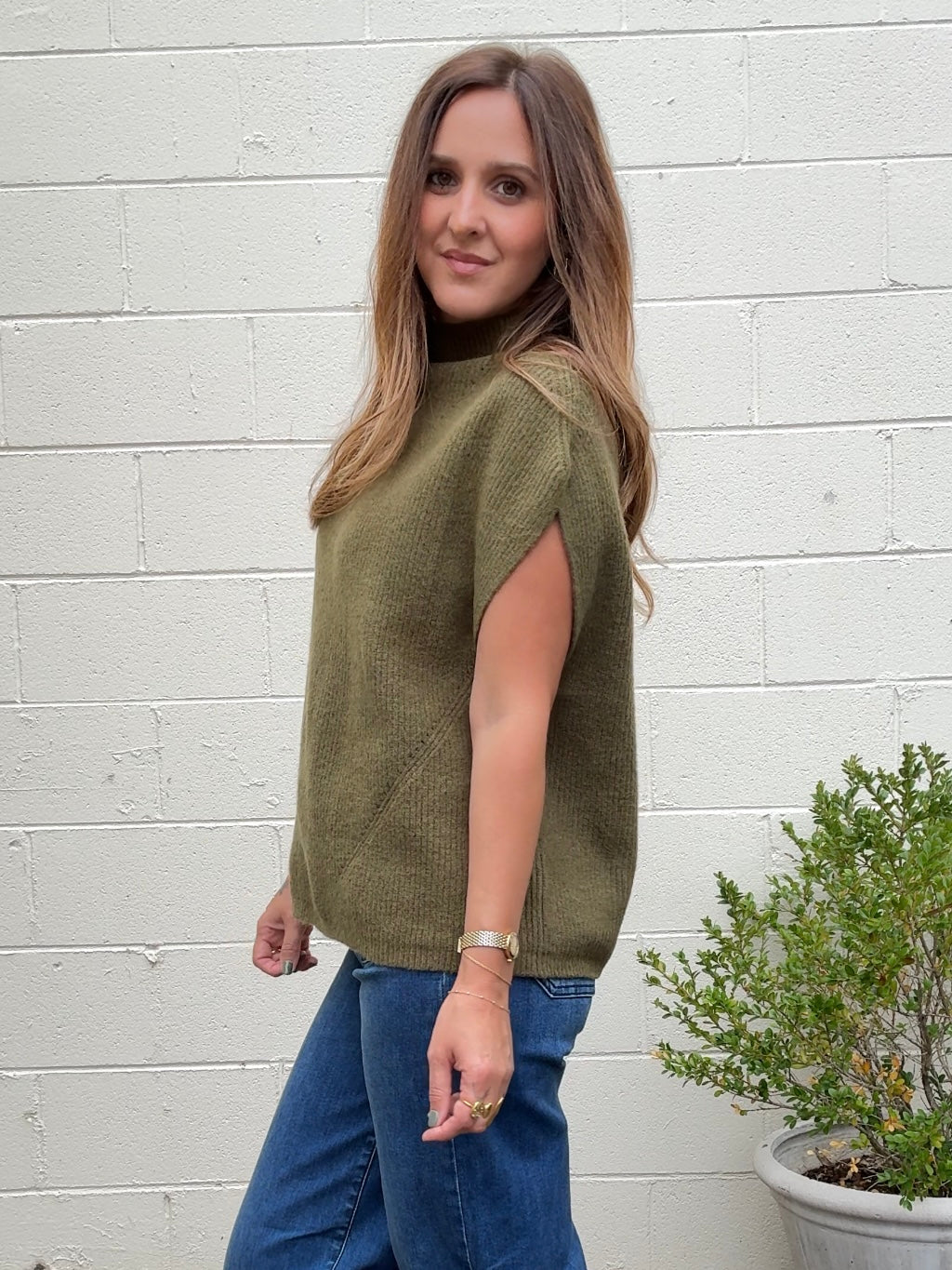 THML | Sage Mock Neck Sweater | Sweetest Stitch Boutique Richmond
