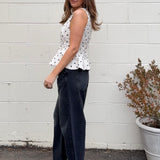 THML | Gracelyn Polka Dot Peplum Top | Sweetest Stitch Boutique