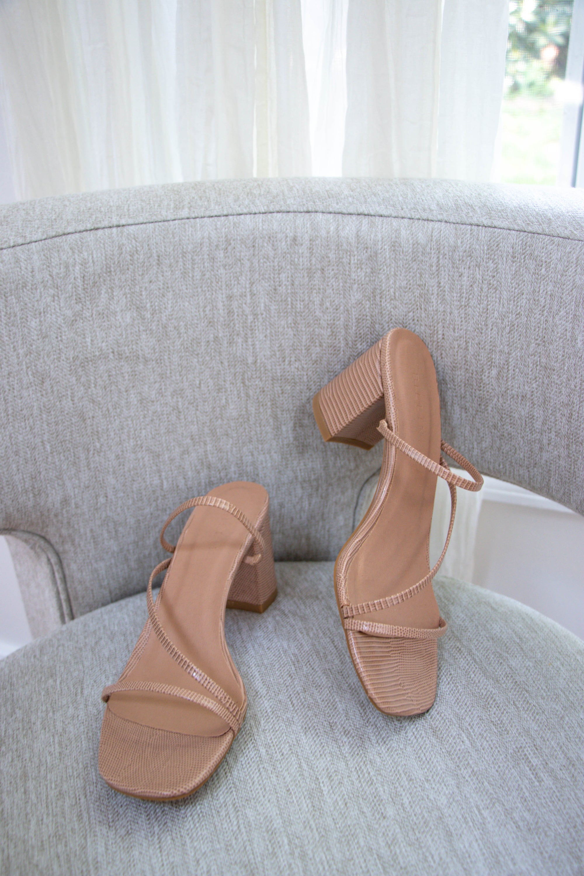 Billini Yazmin Sandal Heels - Nude Scale | Sweetest Stitch Boutique