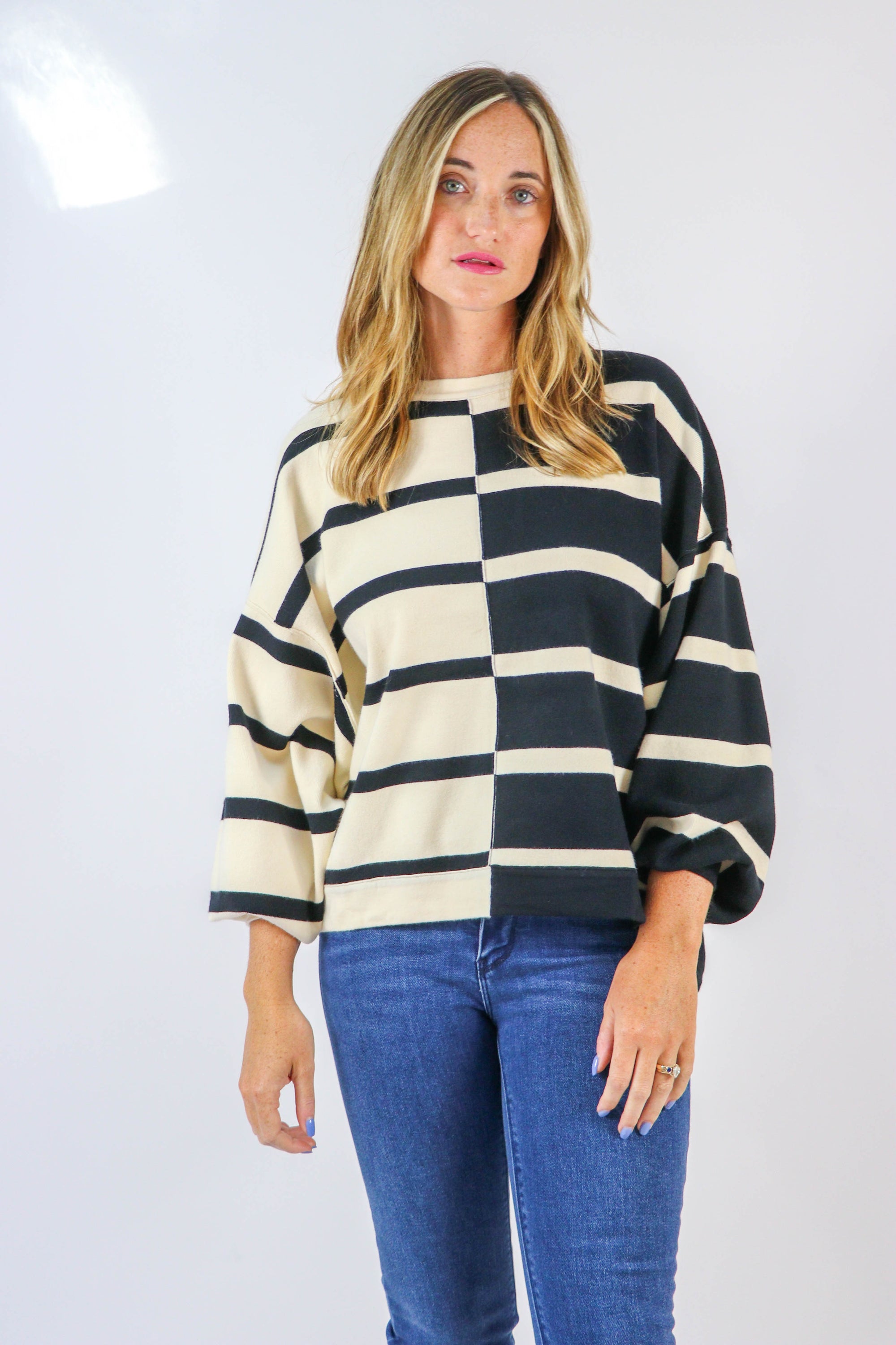 Miou Muse | Heavy Knit Striped Sweater | Sweetest Stitch Boutique