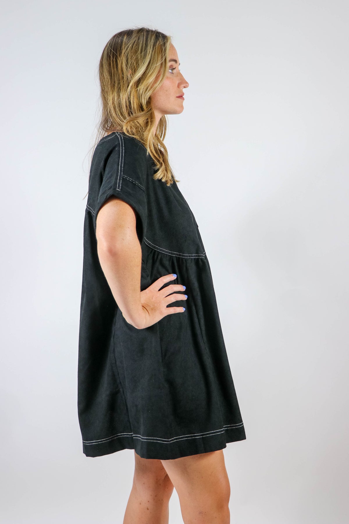 Entro Corduroy Mini Dress | Sweetet Stitch Online Boutique Women