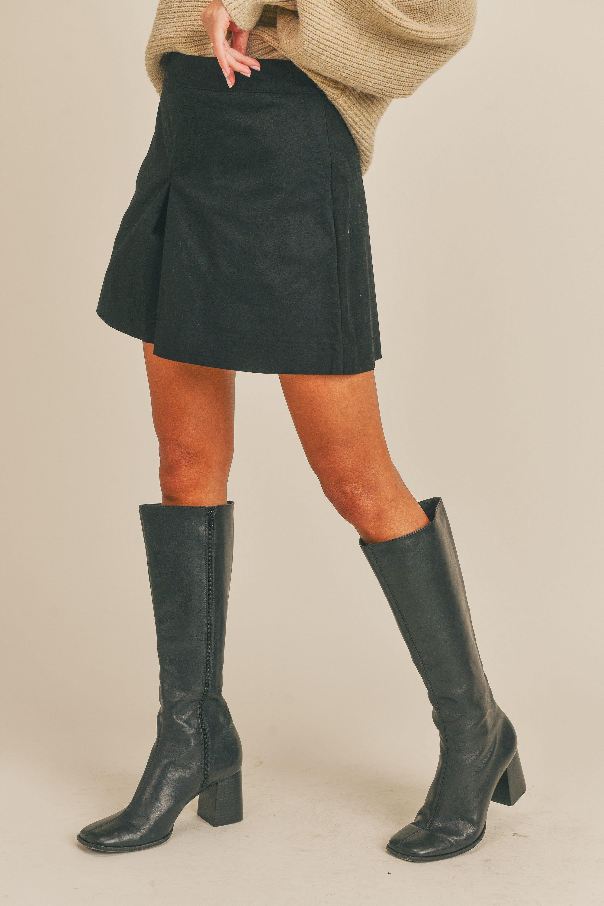 Mable | Black Split Front Skort | Sweetest Stitch Online Boutique