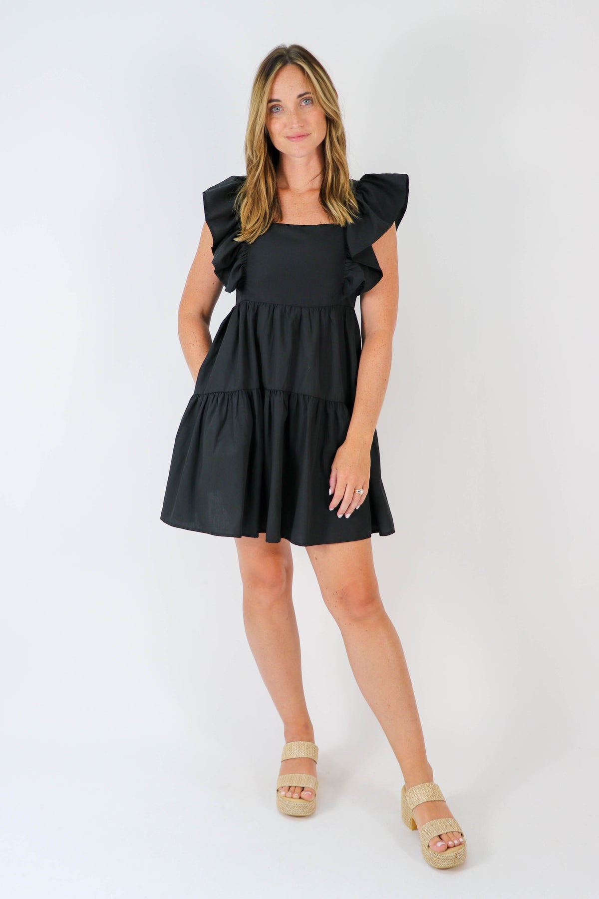 Entro | Ruffle Sleeve Babydoll Dress for Women | Sweetest Stitch