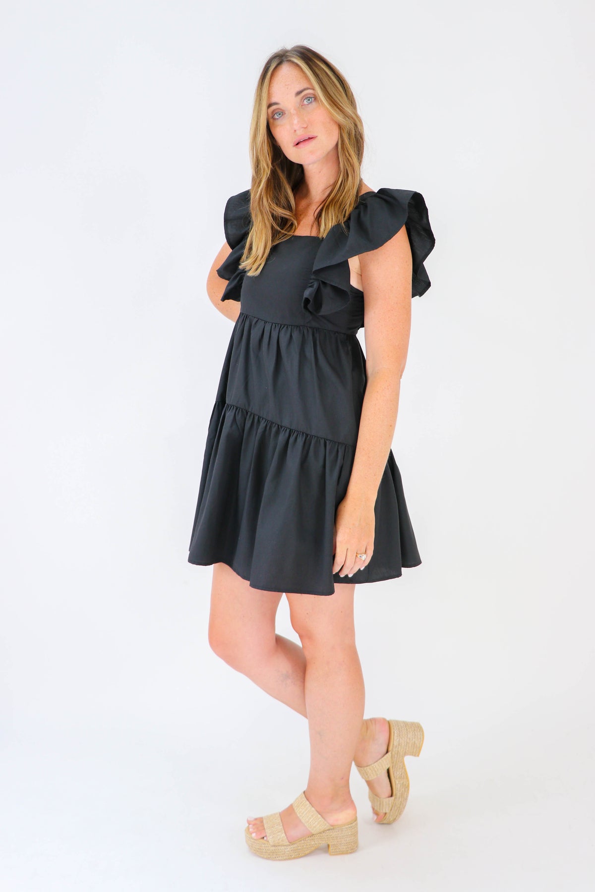 Entro | Ruffle Sleeve Babydoll Dress for Women | Sweetest Stitch