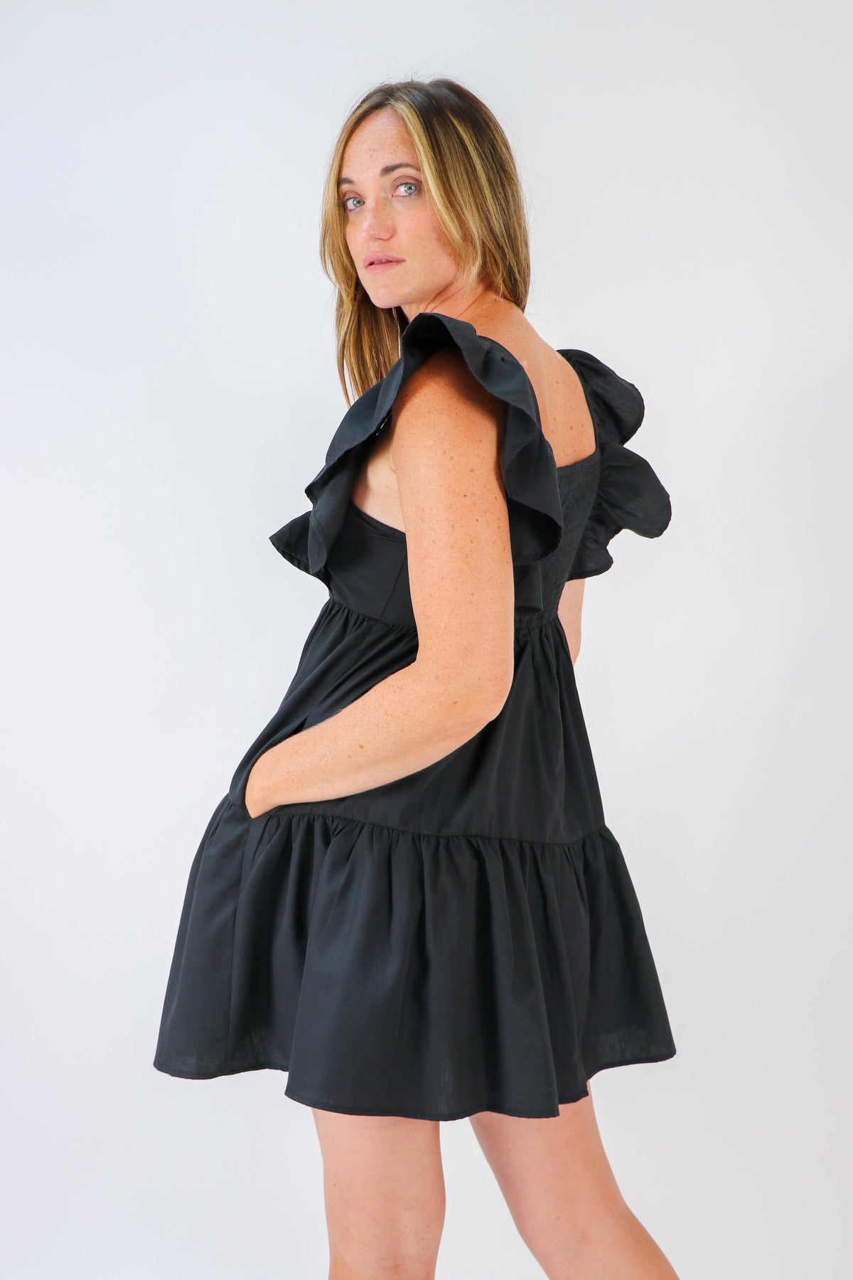 Entro | Ruffle Sleeve Babydoll Dress for Women | Sweetest Stitch